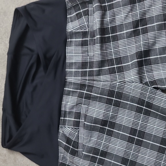 Isabel Maternity Black & White Houndstooth Plaid Cropped Pants size 14 - Picture 4 of 7